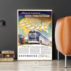 vintage bus poster