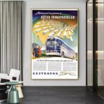 vintage bus poster