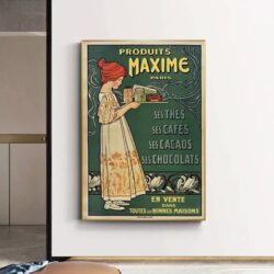 vintage coffee chocolate poster