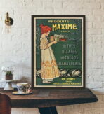 vintage coffee chocolate poster