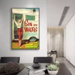 vintage caravan poster with pin up