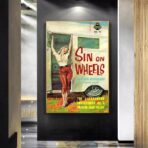 vintage caravan poster with pin up
