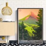 vintage chartreuse poster