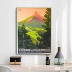 vintage chartreuse poster