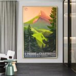 vintage chartreuse poster