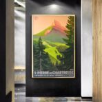 vintage chartreuse poster