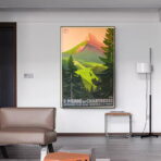 vintage chartreuse poster
