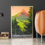 vintage chartreuse poster