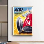 vintage car racing poster