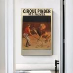 vintage lion circus poster