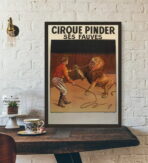 vintage lion circus poster