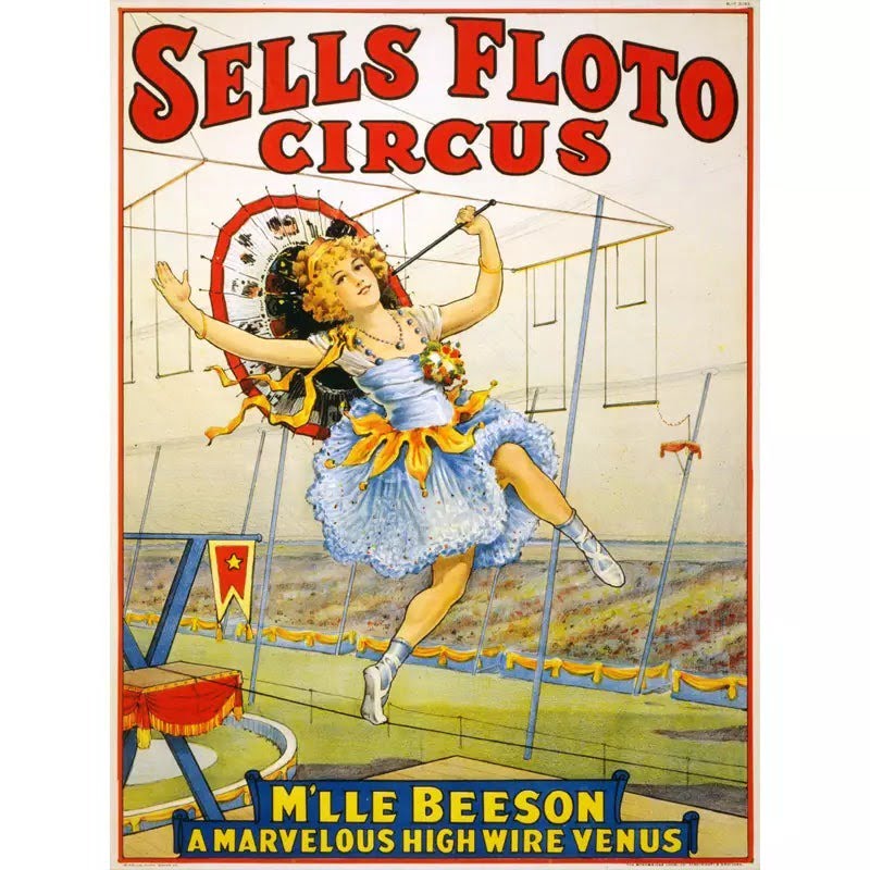 vintage circus poster vintage circus poster