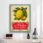 vintage lemon poster
