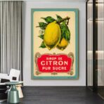 vintage lemon poster