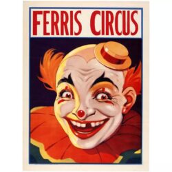 vintage clown poster