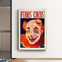 vintage clown poster