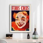 vintage clown poster