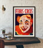 vintage clown poster