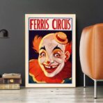 vintage clown poster