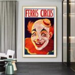 vintage clown poster
