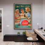 vintage coca cola sport poster