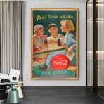 vintage coca cola sport poster