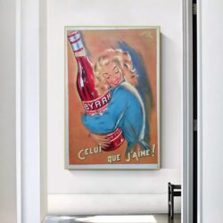 vintage france cocktail poster