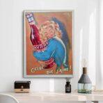 vintage france cocktail poster