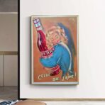 vintage france cocktail poster