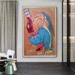 vintage france cocktail poster