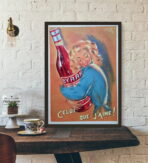 vintage france cocktail poster