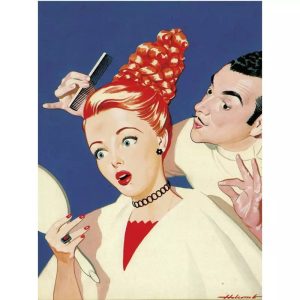 vintage hairdresser poster