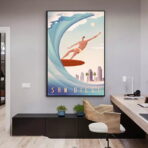 vintage surf competition poster
