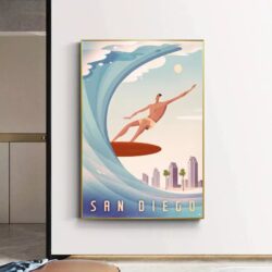 vintage surf competition poster