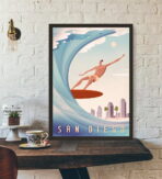 vintage surf competition poster