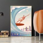 vintage surf competition poster