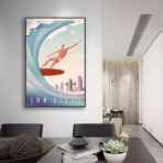 vintage surf competition poster