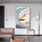 vintage surf competition poster