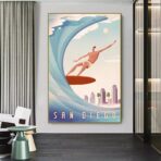 vintage surf competition poster