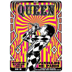 vintage rock concert poster paris