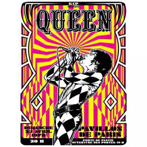 vintage rock concert poster paris