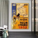 vintage cyclist race poster