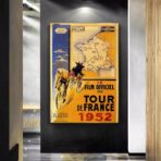 vintage cyclist race poster