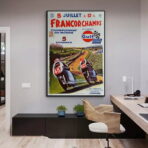 vintage motorcycle racing poster