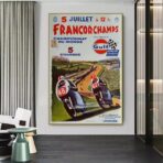 vintage motorcycle racing poster