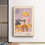 vintage child sewing poster