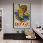 vintage alcohol kitchen poster