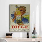 vintage alcohol kitchen poster