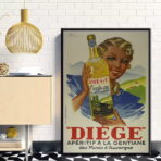 vintage alcohol kitchen poster