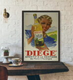 vintage alcohol kitchen poster